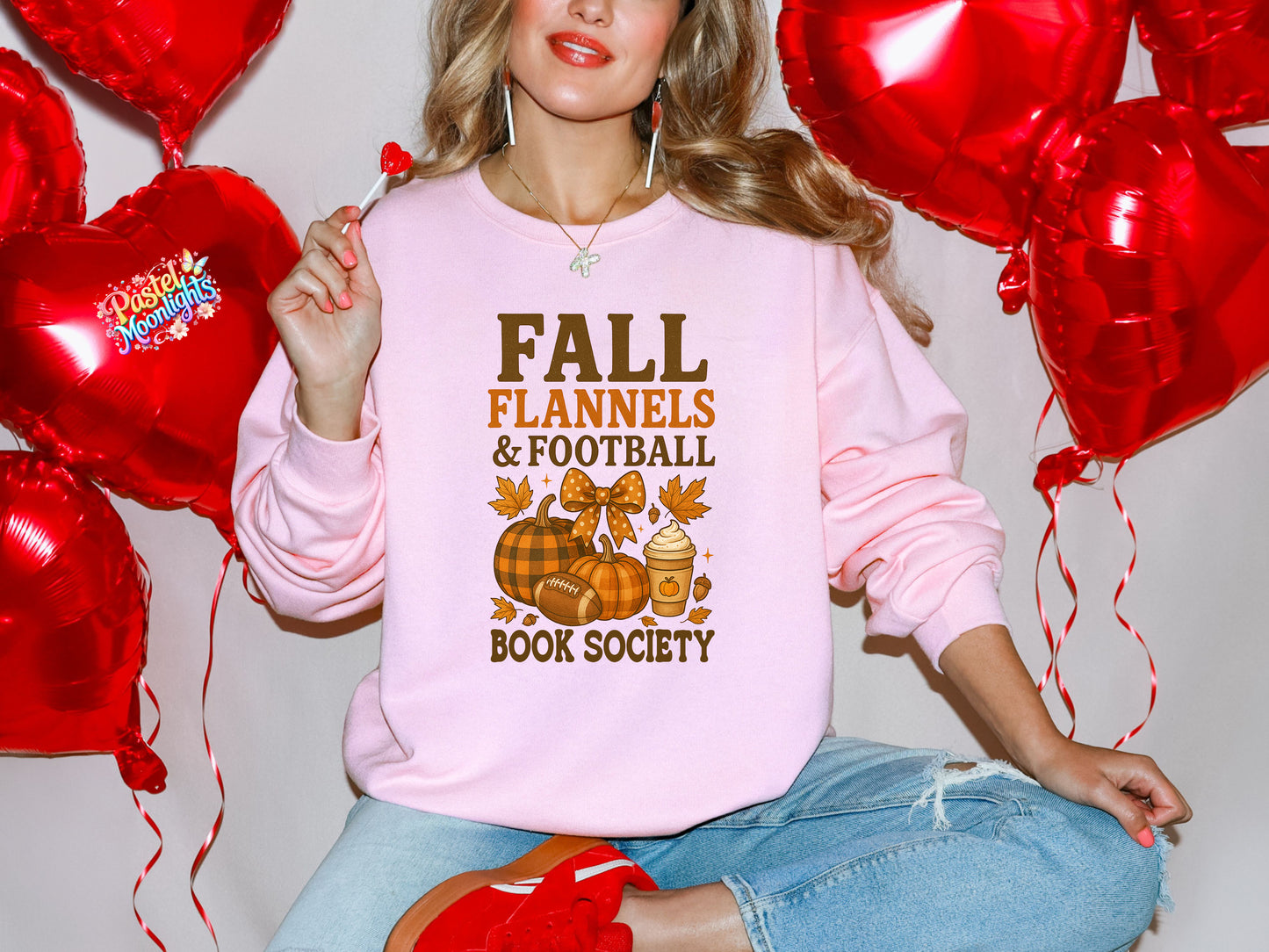 Fall Flannels & Football Book Society DTF Print Ready to Press
