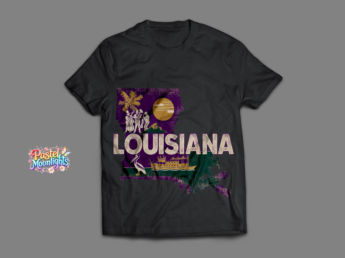 Louisiana The Pelican State DTF Print Ready to Press