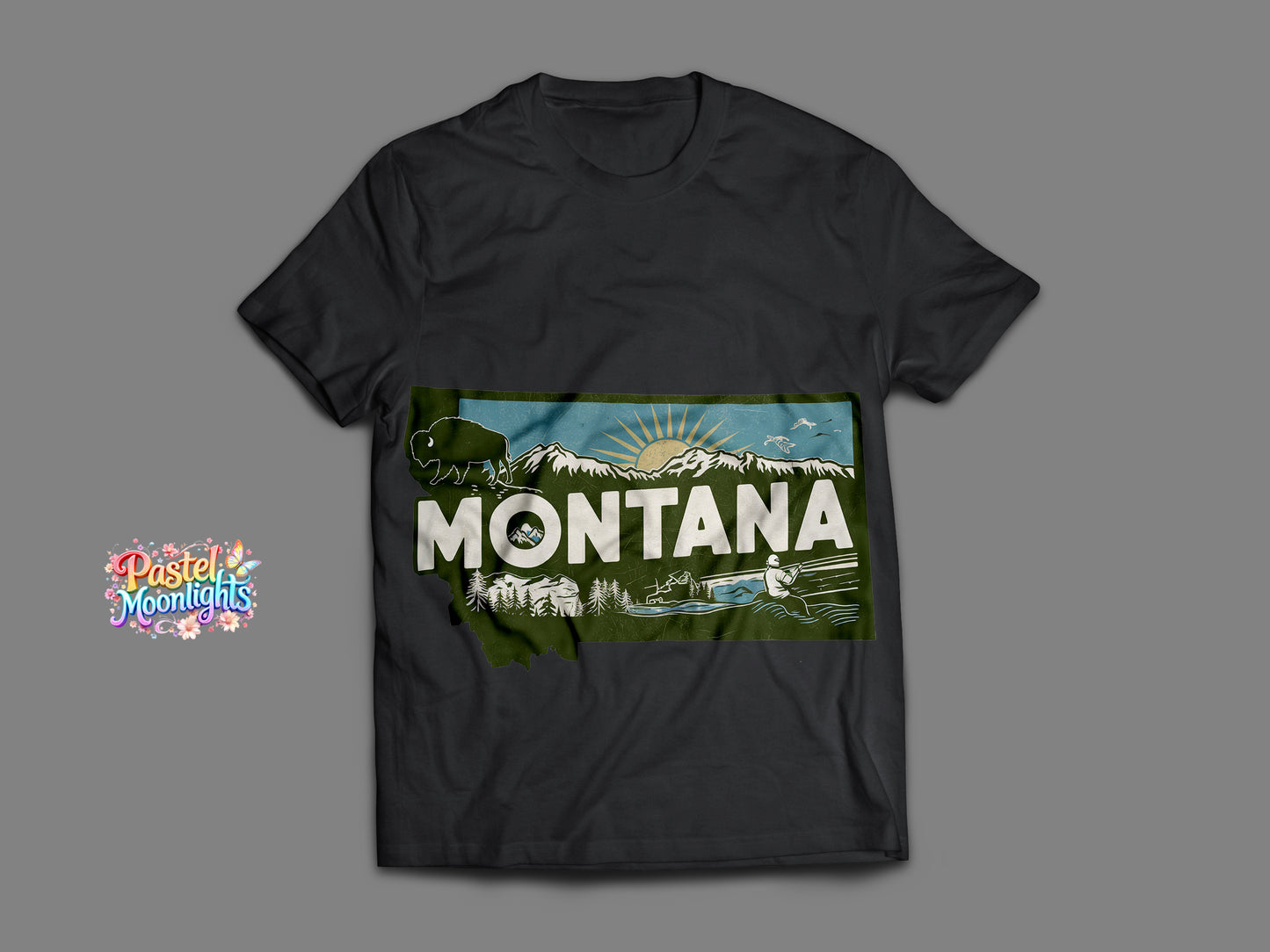Montana The Treasure State DTF Print Ready to Press