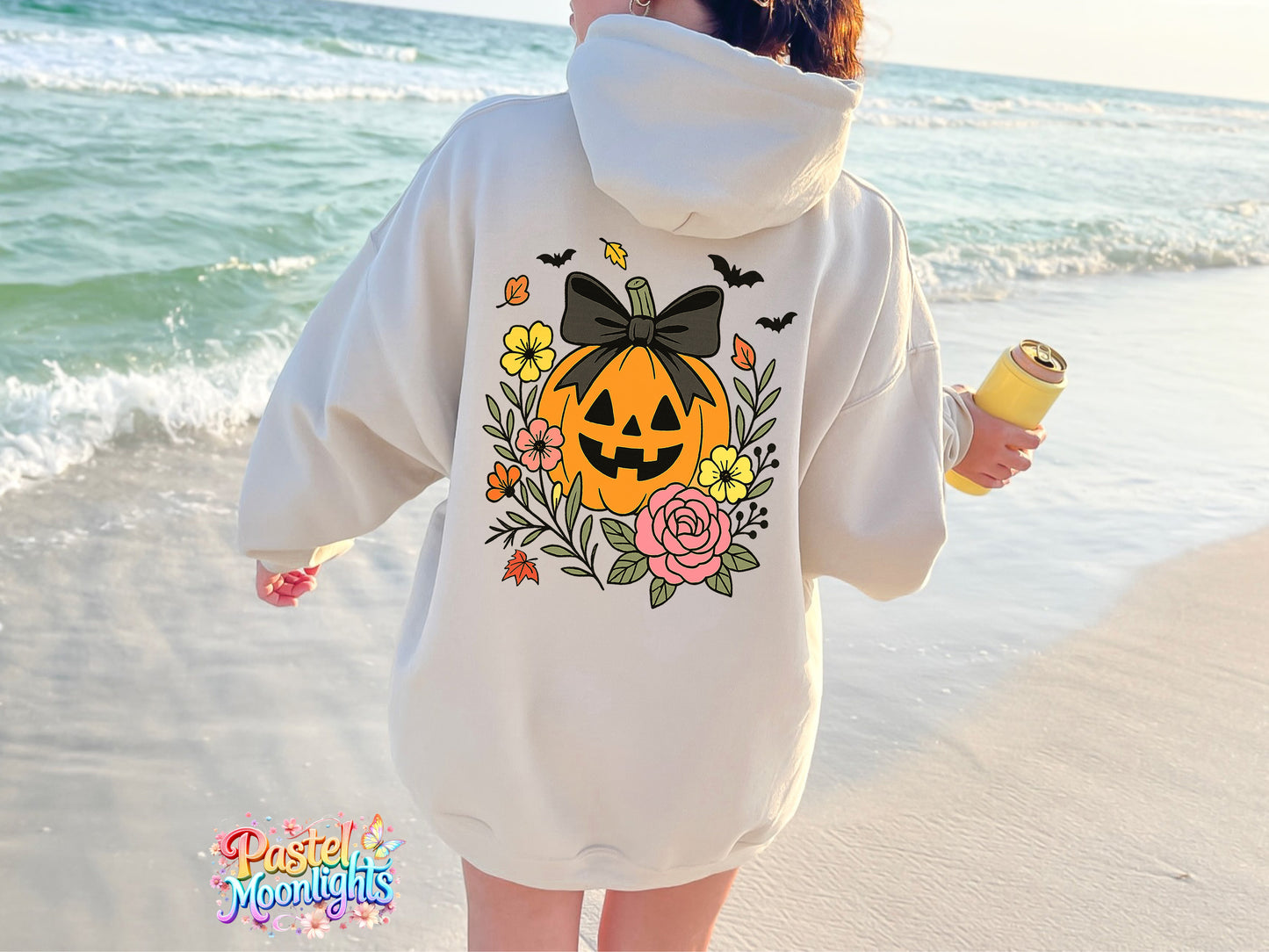 Pumpkin Bow Flowers DTF Print Ready to Press