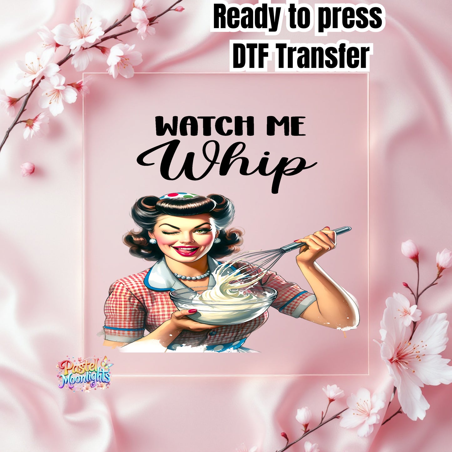Retro Woman Kitchen 10 DTF Print Ready to Press