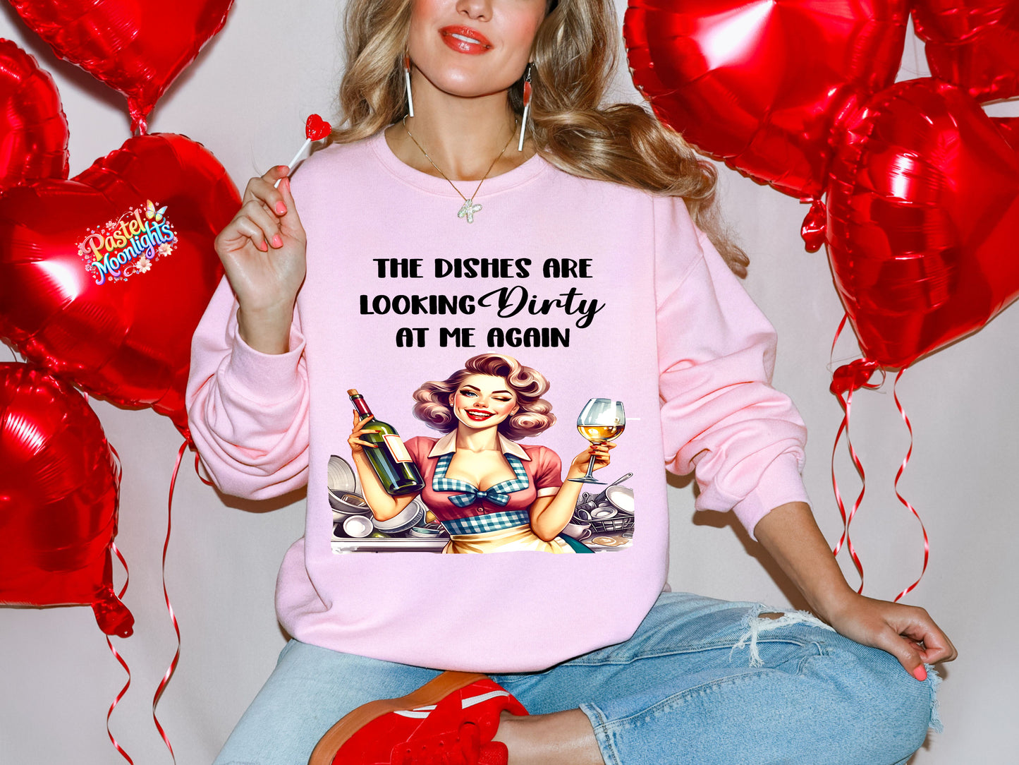 Retro Woman Kitchen 32 DTF Print Ready to Press