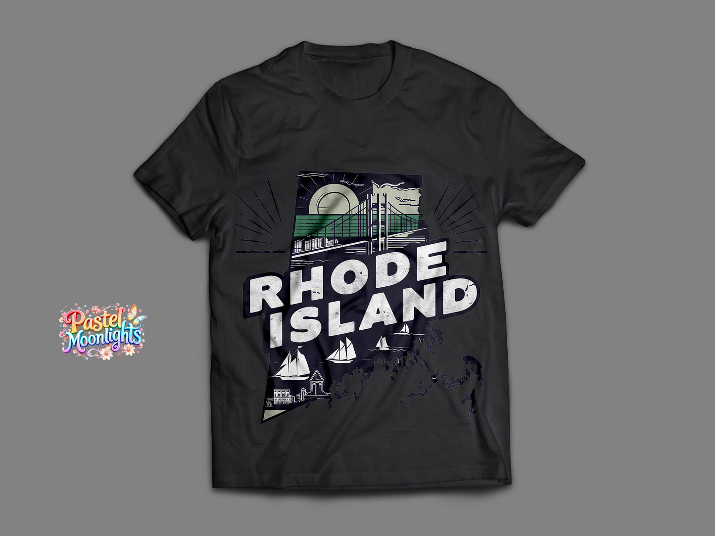 Rhode Island The Ocean State DTF Print Ready to Press
