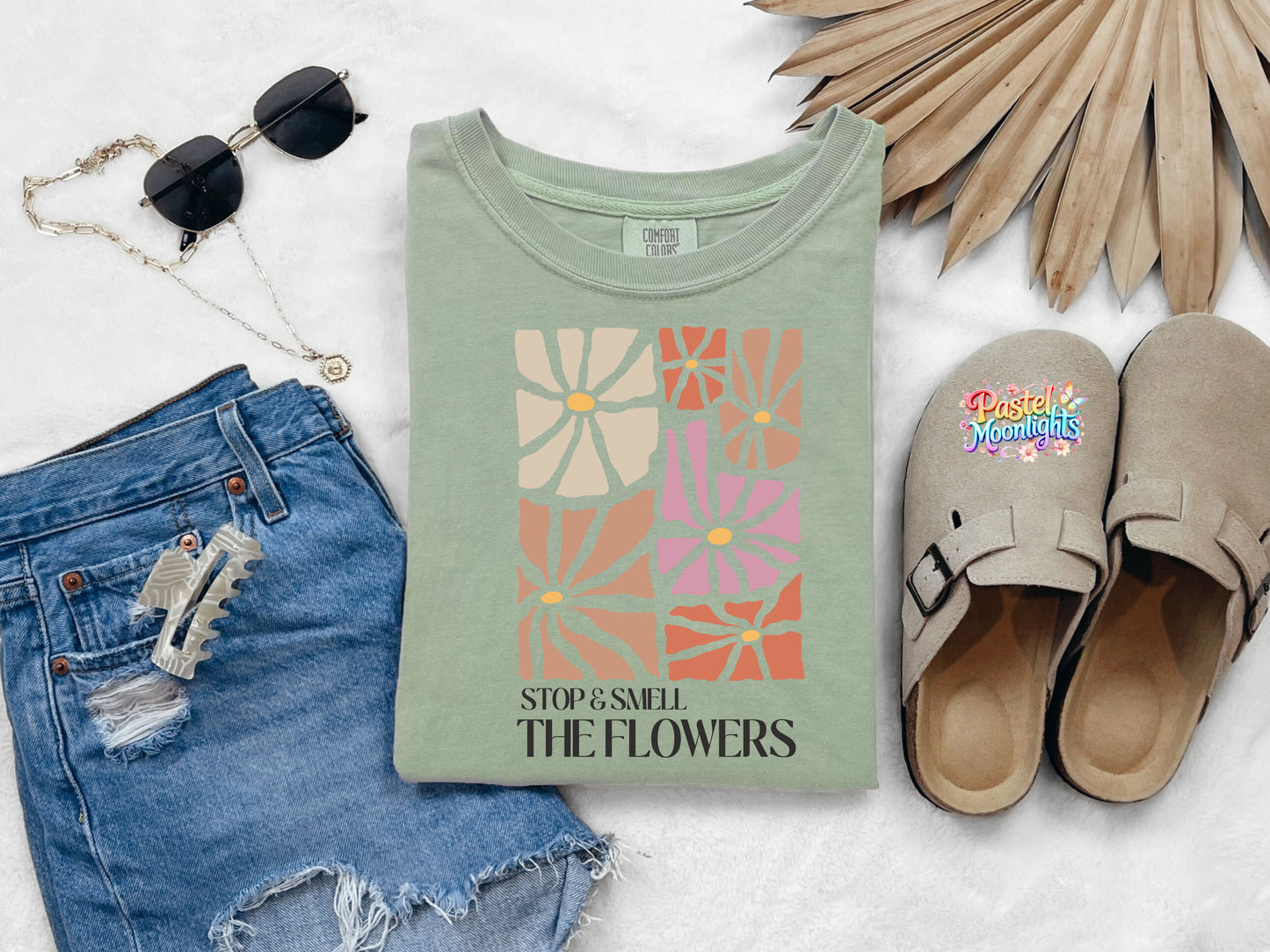 Stop and smell the flowers DTF Print Ready to Press