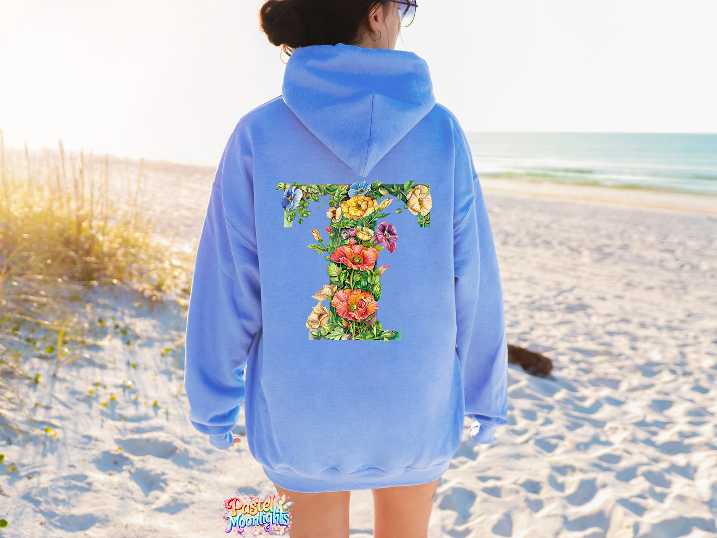 Flower Letter Design T DTF Print Ready to Press