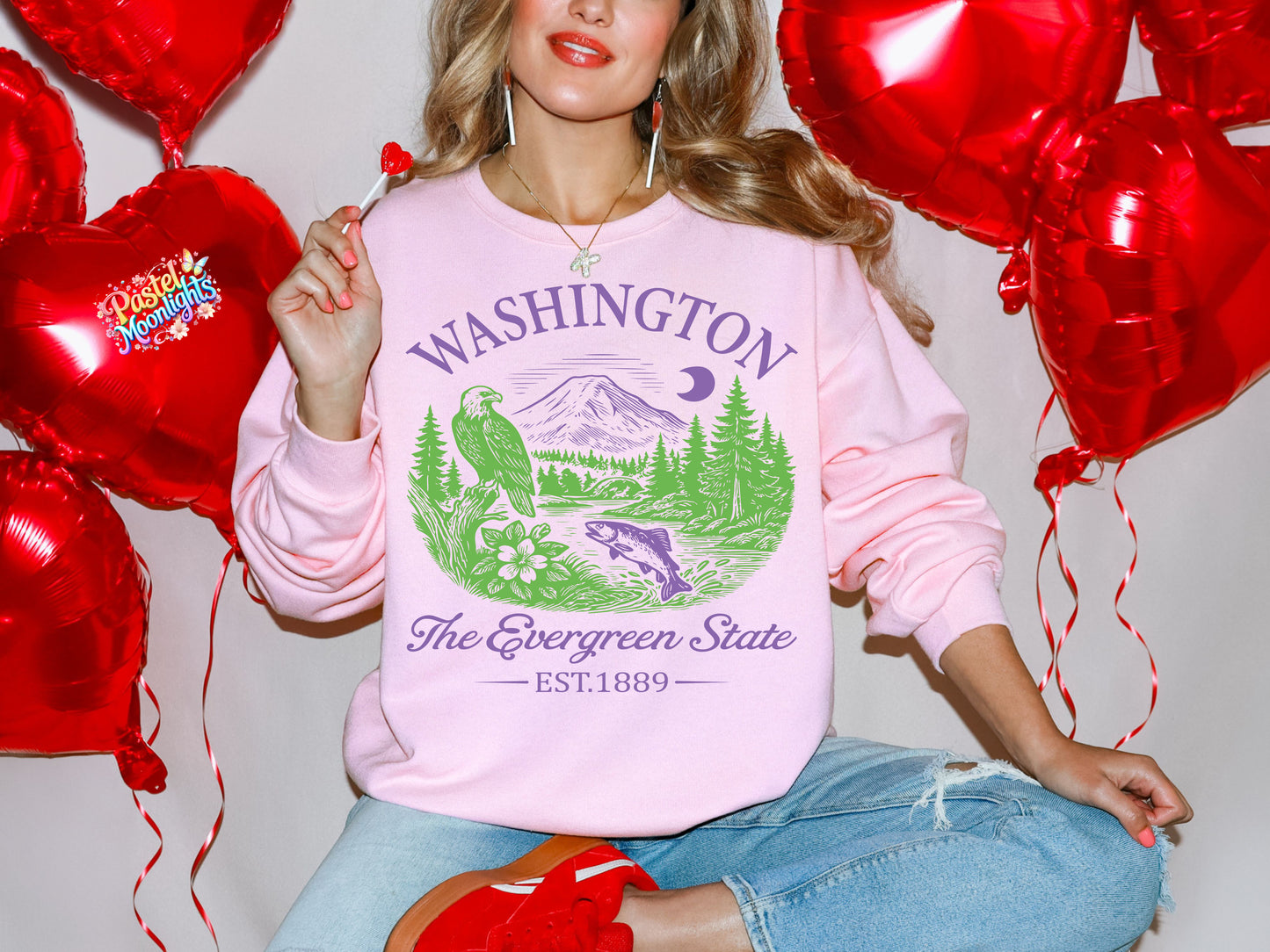 Washington The Evergreen State DTF Print Ready to Press