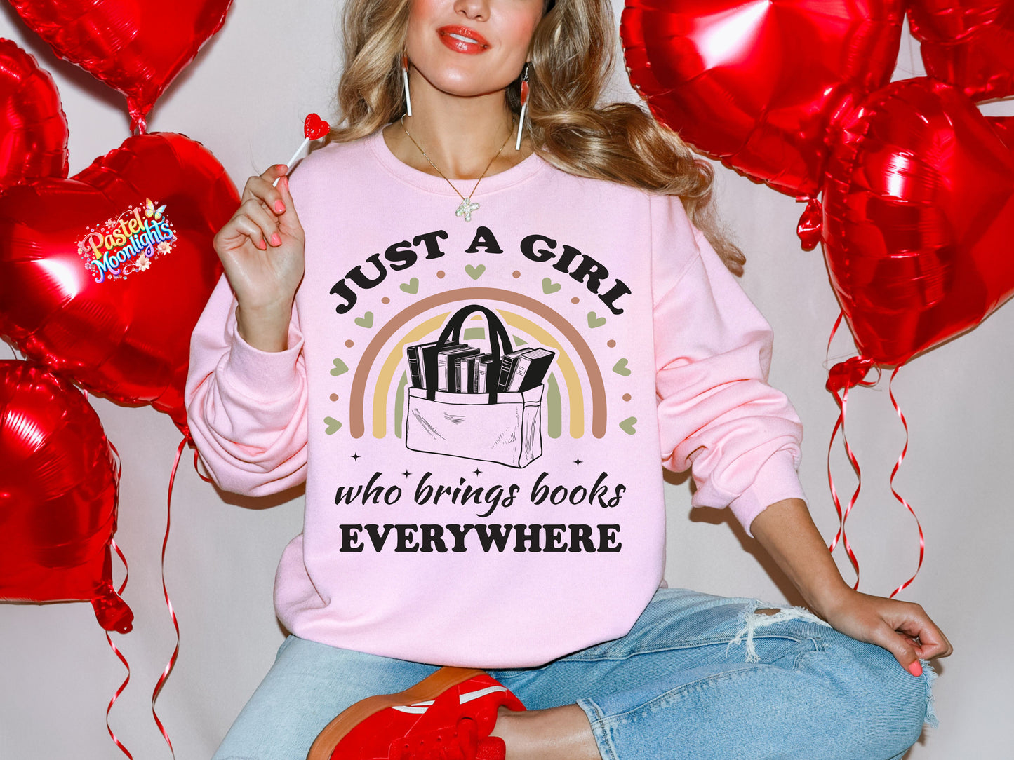 Just a girl who brings books everywhere DTF Print Ready to Press