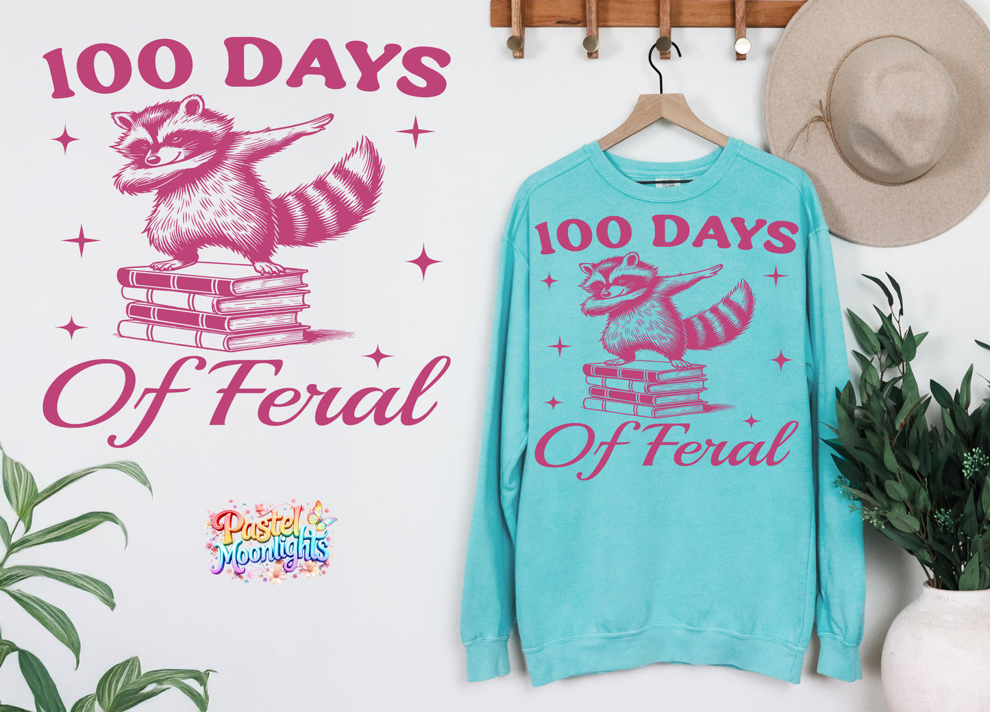 100 days of feral DTF Print Ready to Press