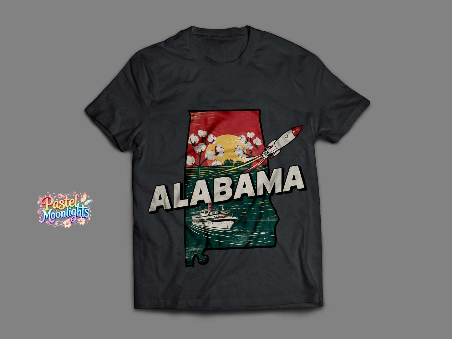 Alabama The Heart of Dixie  DTF Print Ready to Press