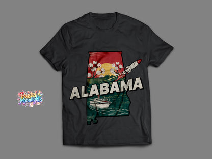 Alabama The Heart of Dixie  DTF Print Ready to Press