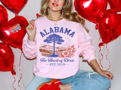 Alabama – The Heart of Dixie  DTF Print Ready to Press