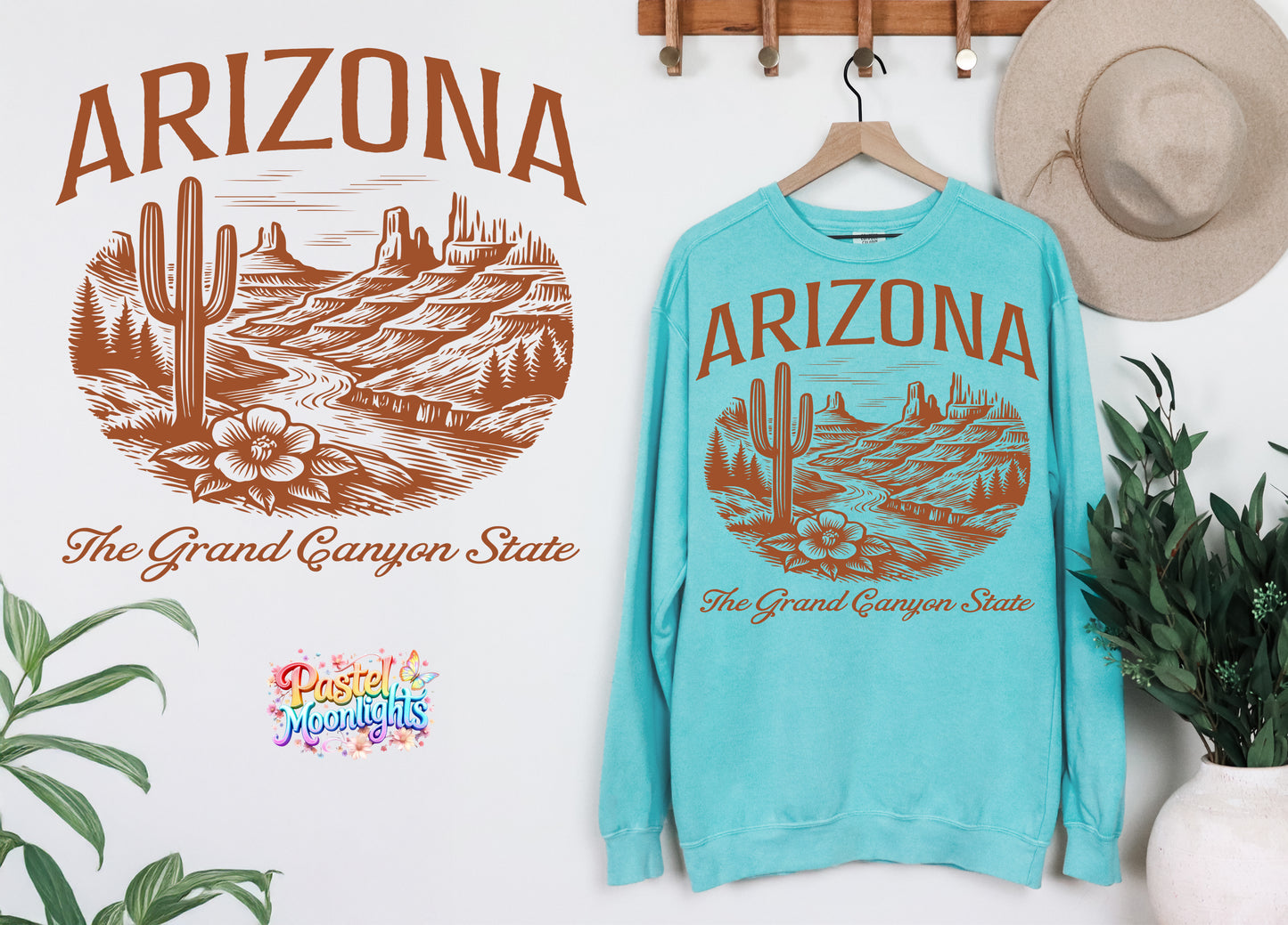 Arizona The Grand Canyon State  DTF Print Ready to Press