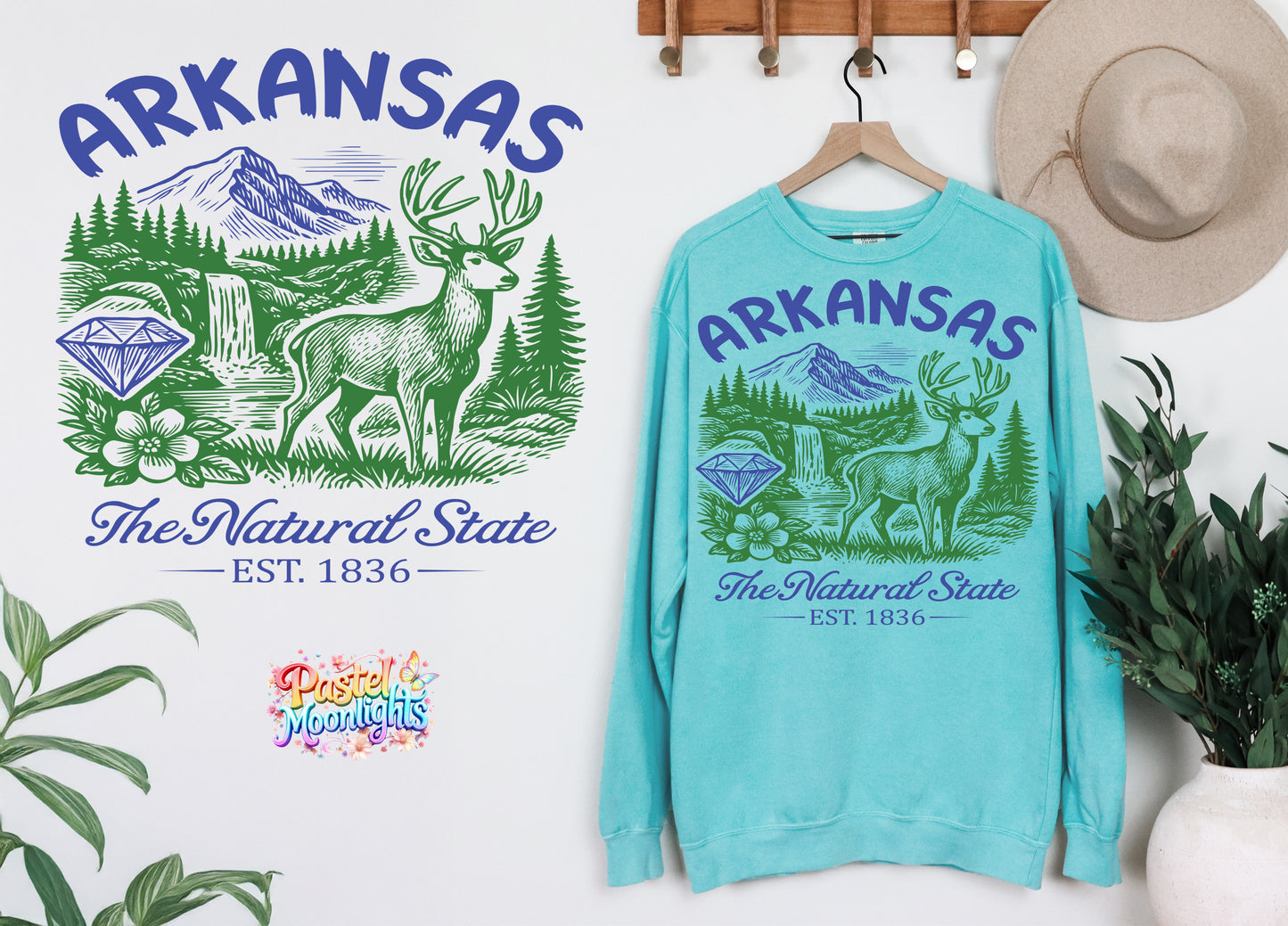 Arkansas The Natural State  DTF Print Ready to Press