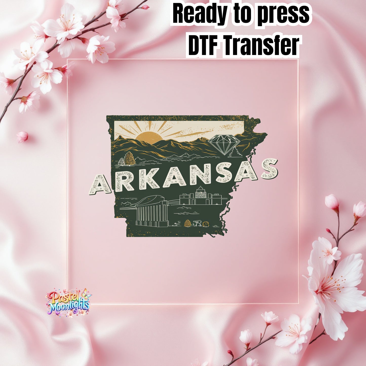 Arkansas The Natural State  DTF Print Ready to Press