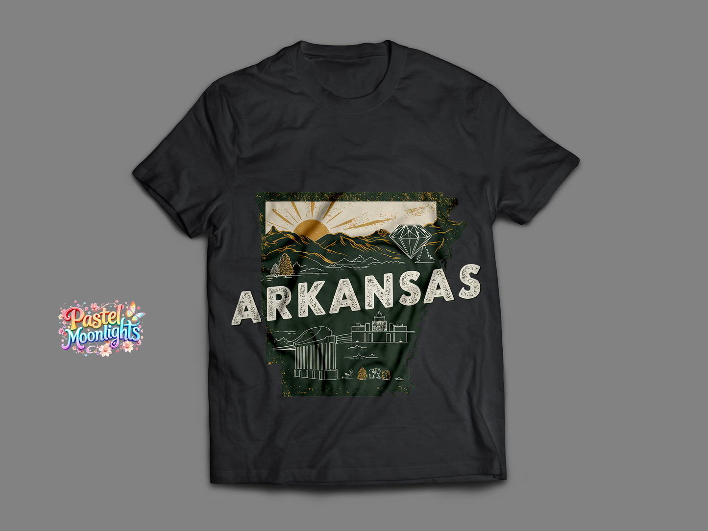 Arkansas The Natural State  DTF Print Ready to Press