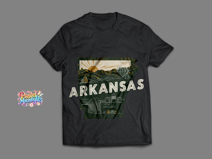 Arkansas The Natural State  DTF Print Ready to Press