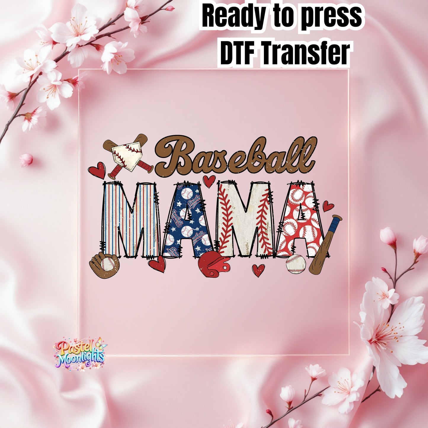 Baseball Mama DTF Print Ready to Press