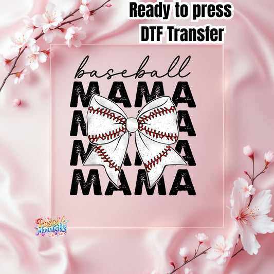 Baseball Mama Design 2 DTF Print Ready to Press