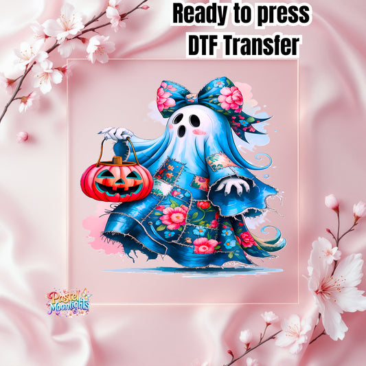 Blue Ghost Design 10 DTF Print Ready to Press