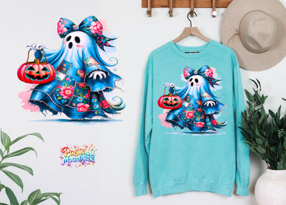 Blue Ghost Design 10 DTF Print Ready to Press