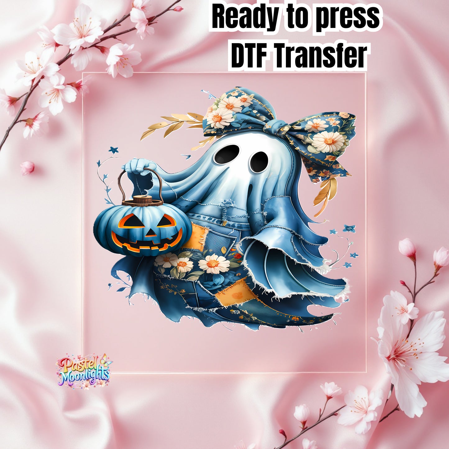 Blue Ghost Design 11 DTF Print Ready to Press