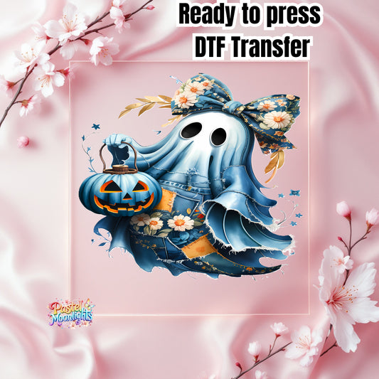 Blue Ghost Design 11 DTF Print Ready to Press