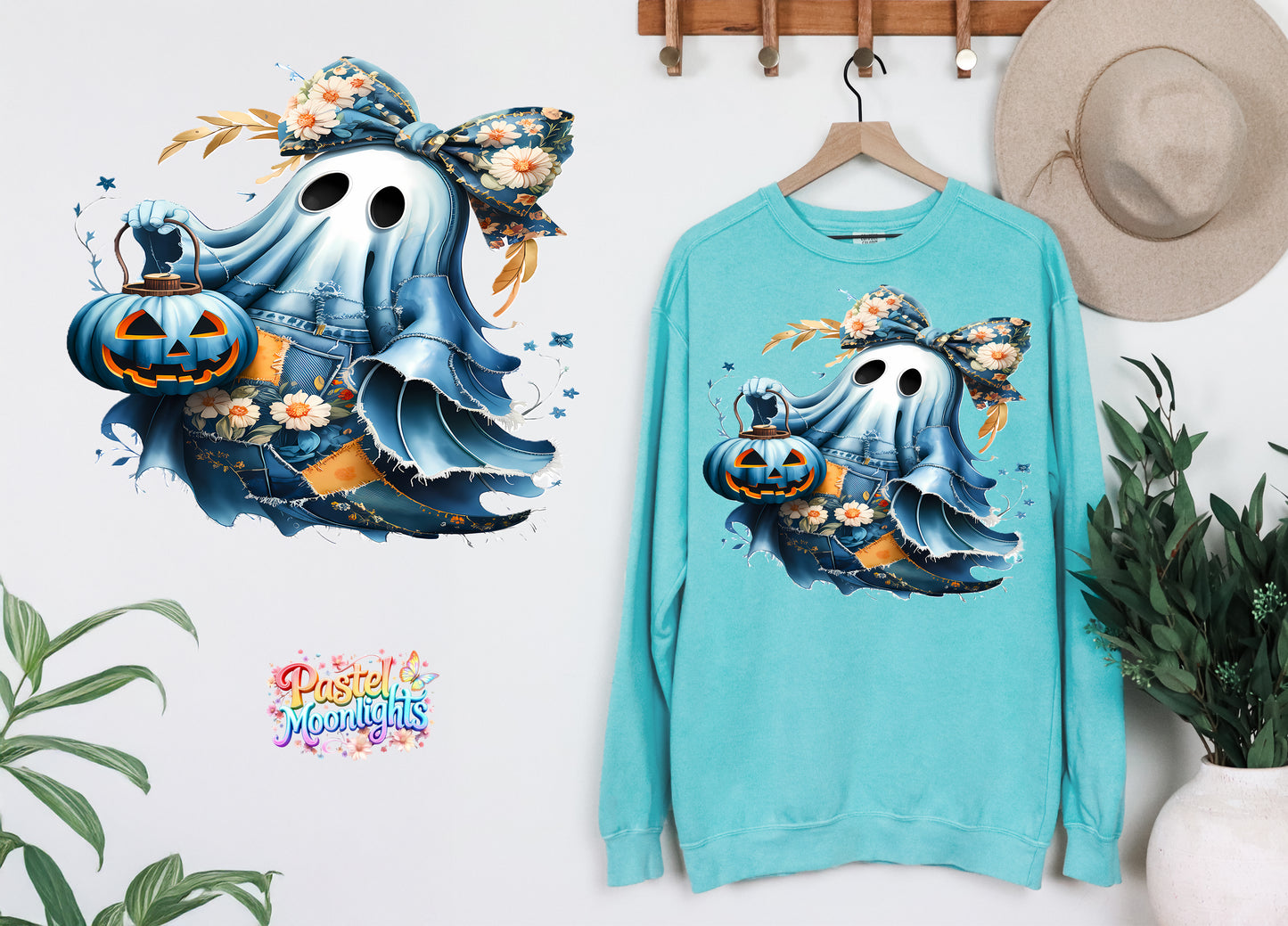 Blue Ghost Design 11 DTF Print Ready to Press