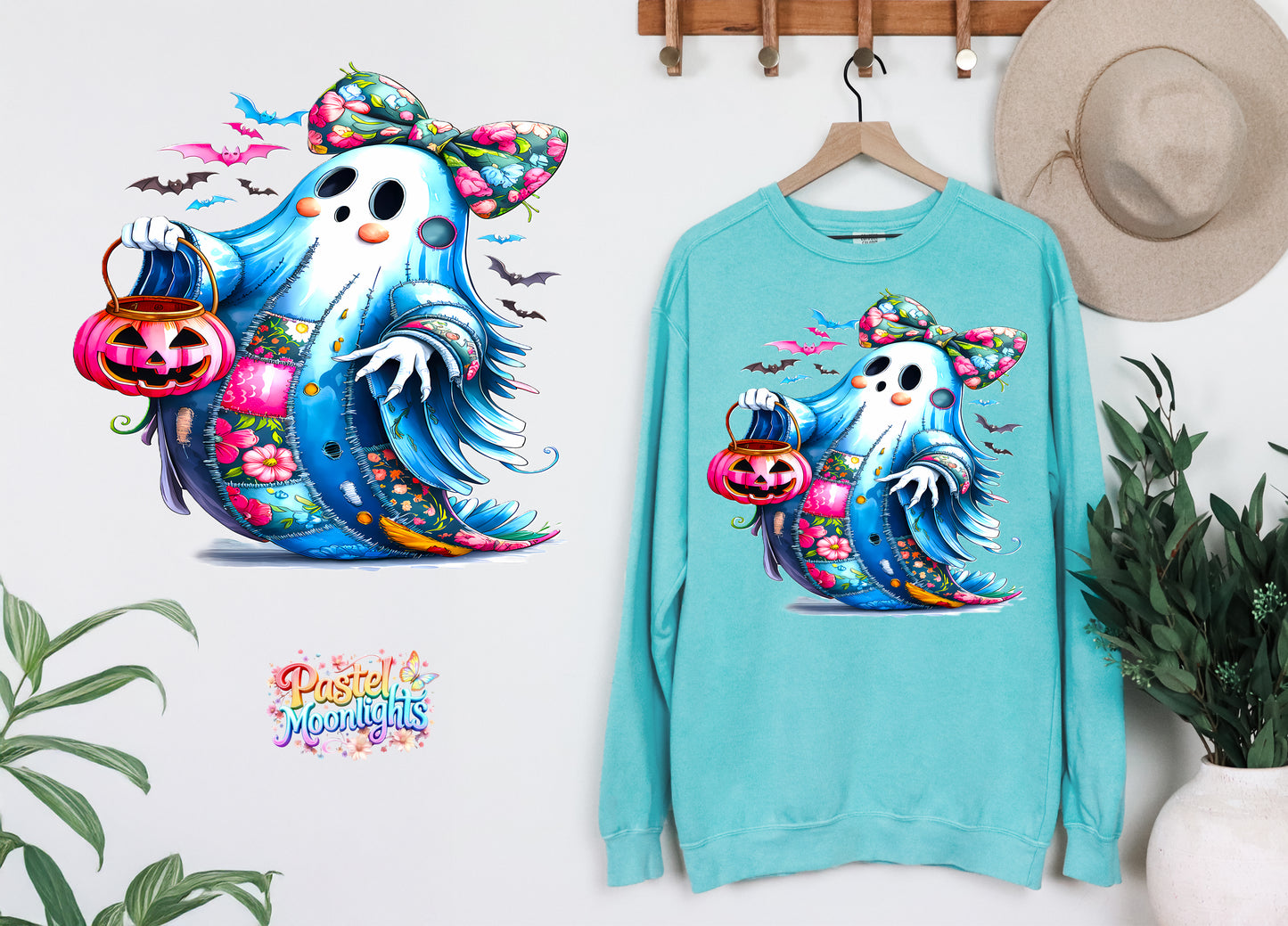 Blue Ghost Design 12 DTF Print Ready to Press