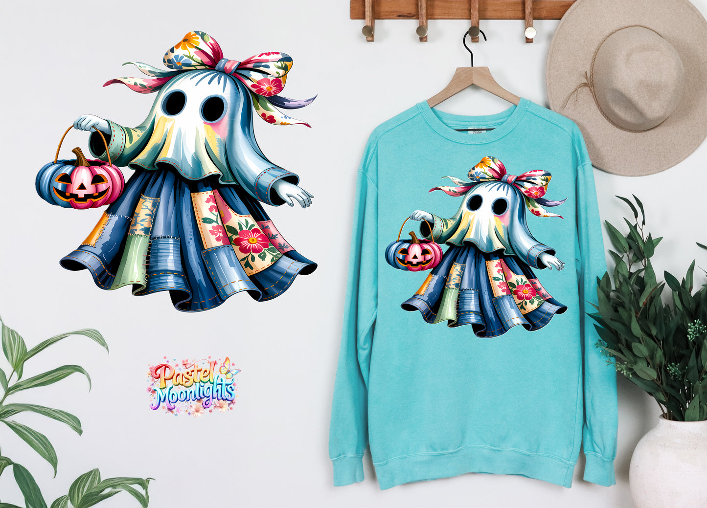 Blue Ghost Design 13 DTF Print Ready to Press