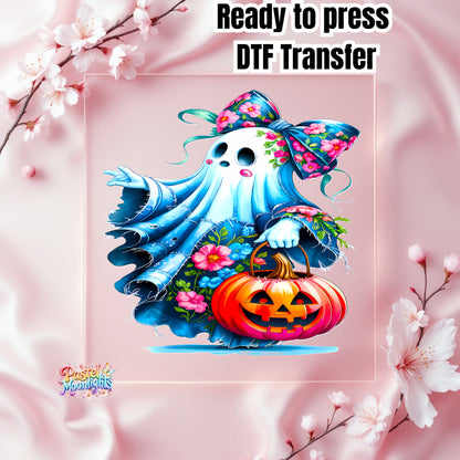 Blue Ghost Design 1 DTF Print Ready to Press