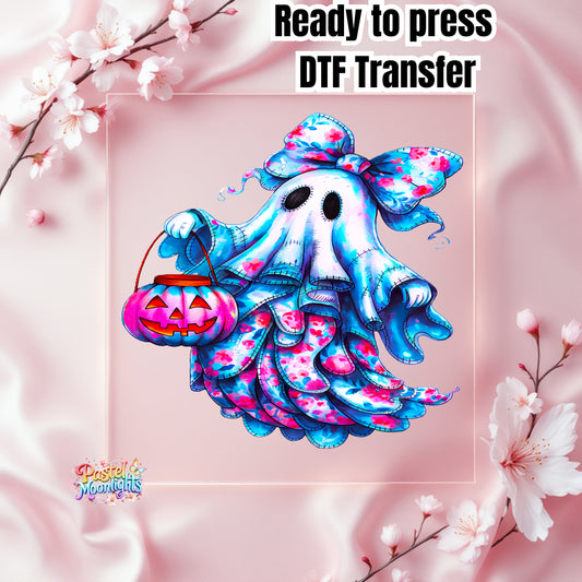 Blue Ghost Design 3 DTF Print Ready to Press