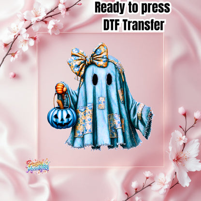 Blue Ghost Design 4 DTF Print Ready to Press
