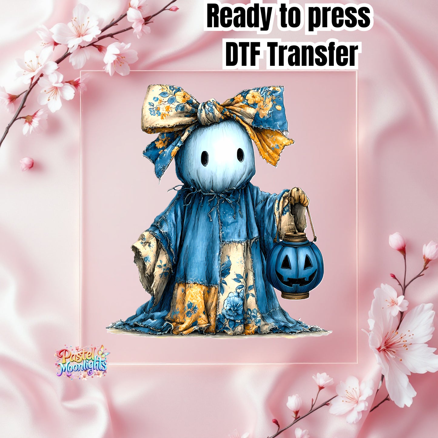 Blue Ghost Design 5 DTF Print Ready to Press