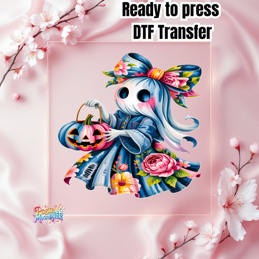 Blue Ghost Design 7 DTF Print Ready to Press