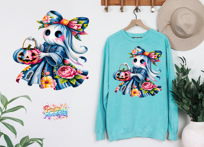 Blue Ghost Design 7 DTF Print Ready to Press