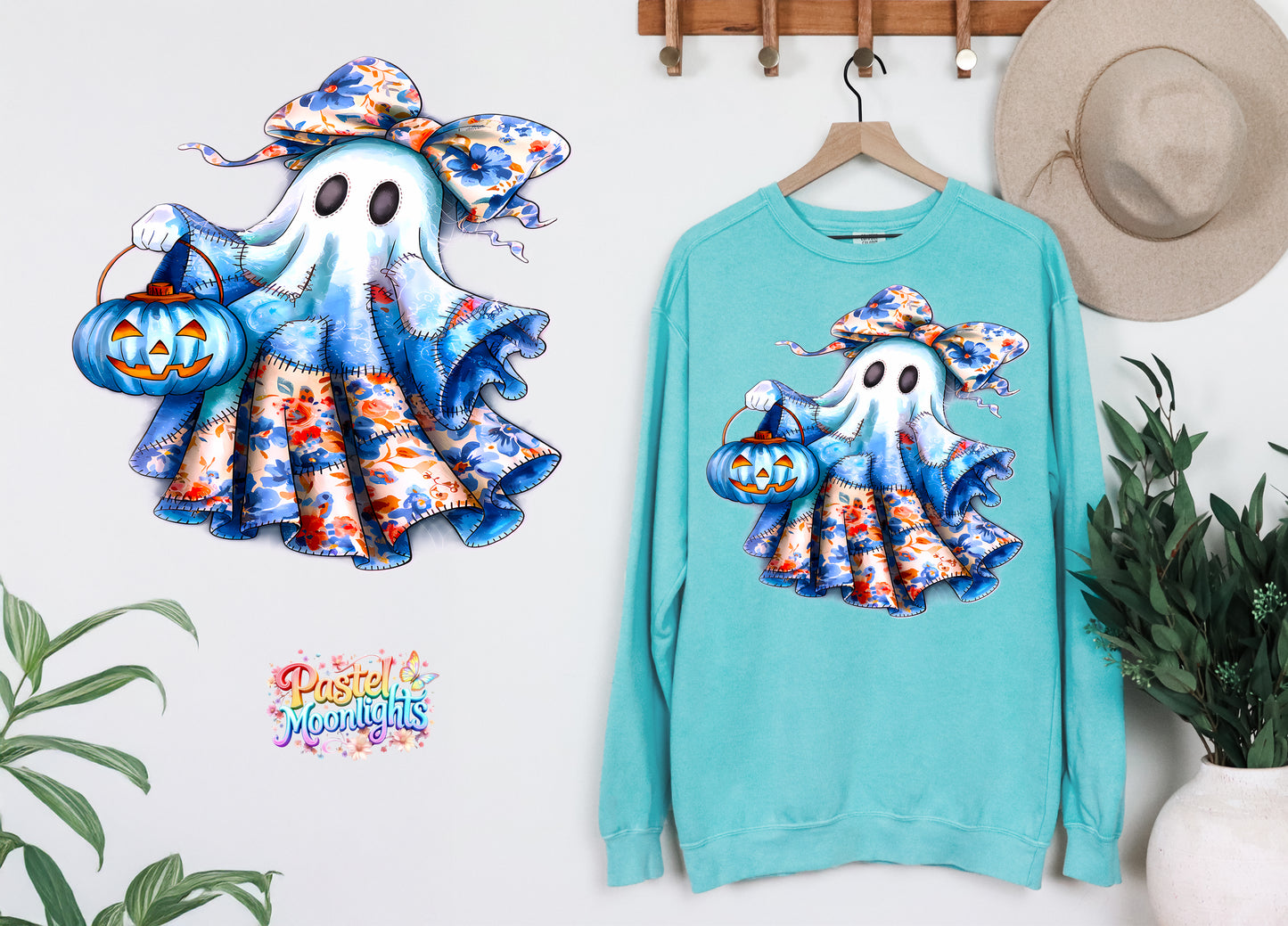 Blue Ghost Design 9 DTF Print Ready to Press