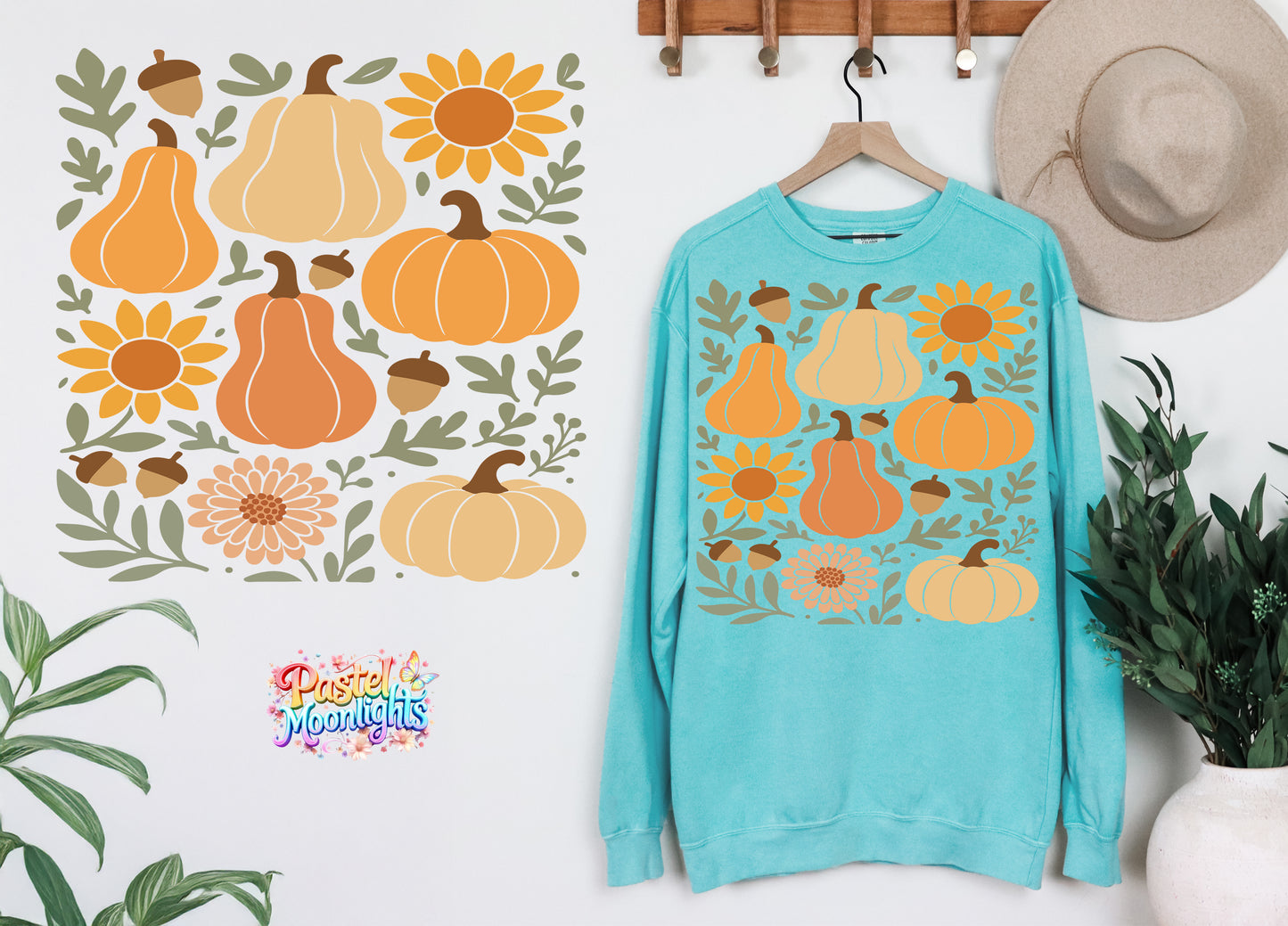 Boho Christian Fall Design 10 DTF Print Ready to Press