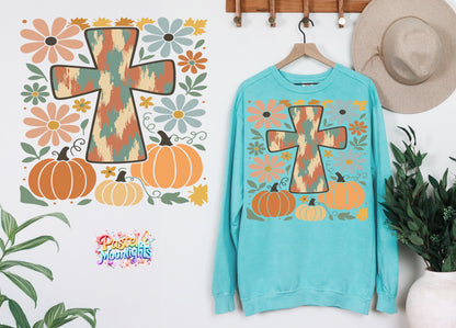 Boho Christian Fall Design 17 DTF Print Ready to Press