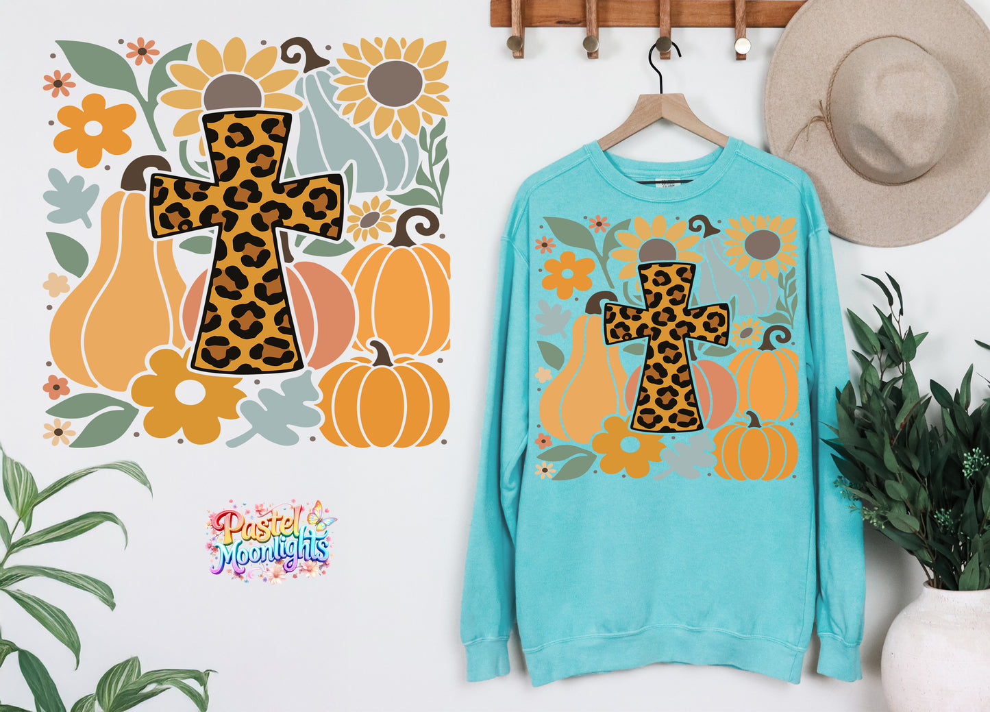 Boho Christian Fall Design 18 DTF Print Ready to Press
