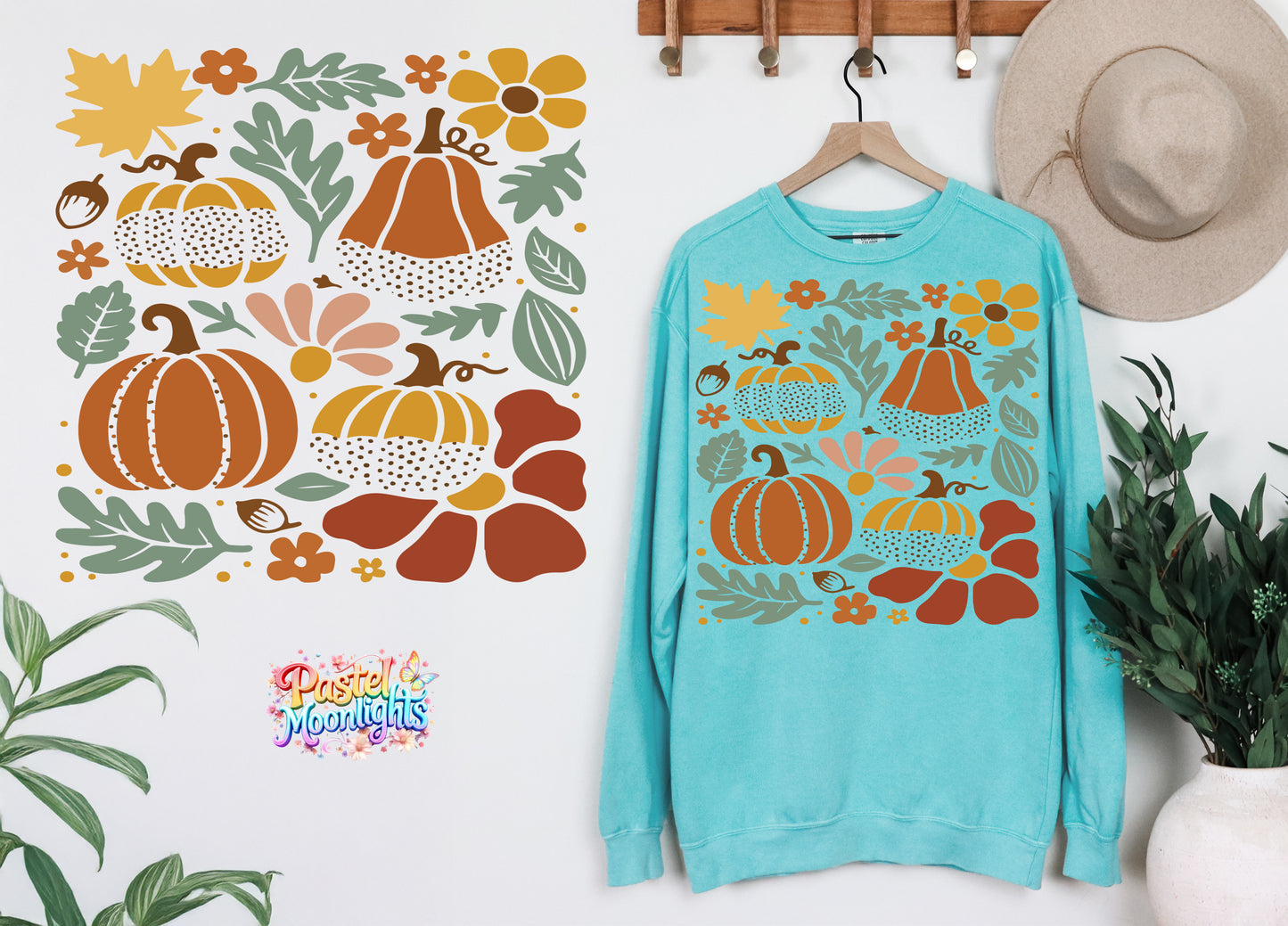 Boho Christian Fall Design 19 DTF Print Ready to Press