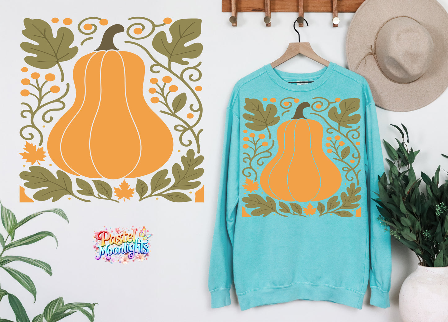 Boho Christian Fall Design 1 DTF Print Ready to Press