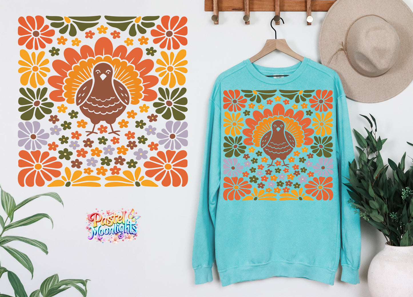 Boho Christian Fall Design 23 DTF Print Ready to Press