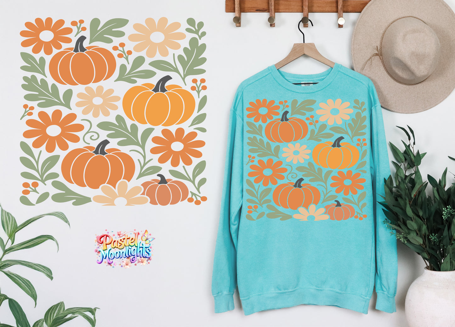 Boho Christian Fall Design 4 DTF Print Ready to Press