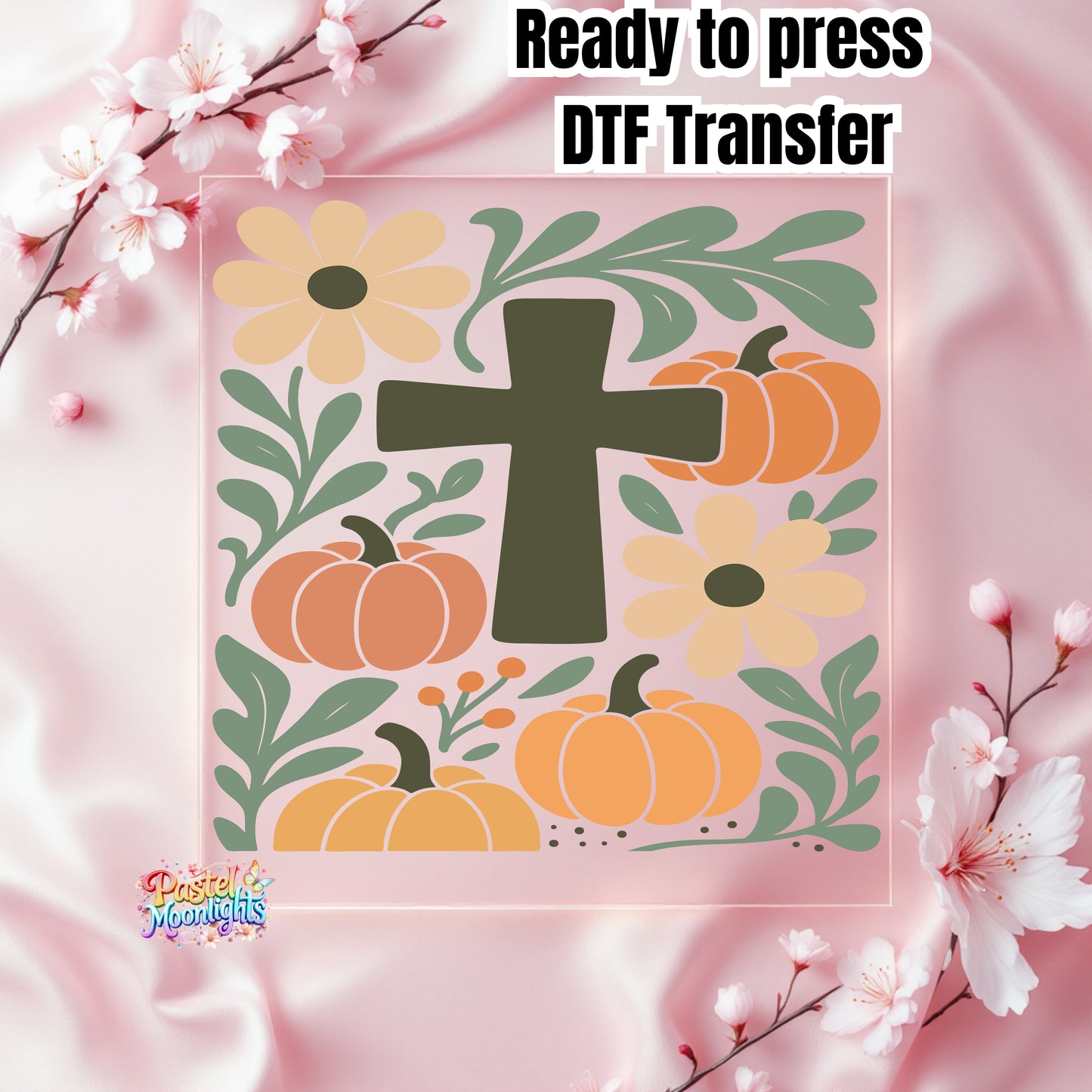 Boho Christian Fall Design 5 DTF Print Ready to Press