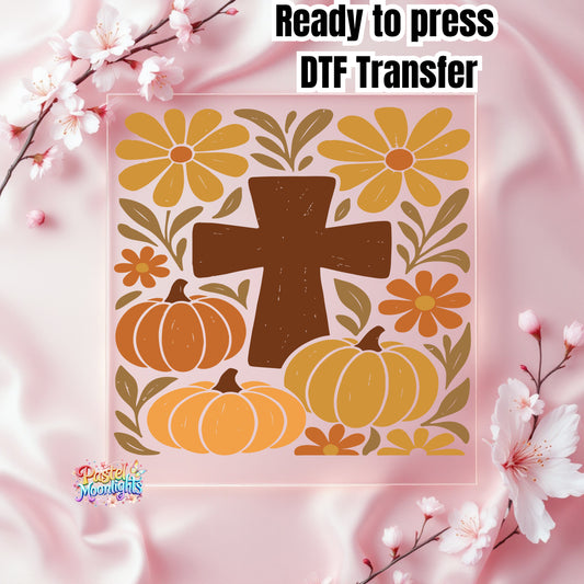 Boho Christian Fall Design 7 DTF Print Ready to Press