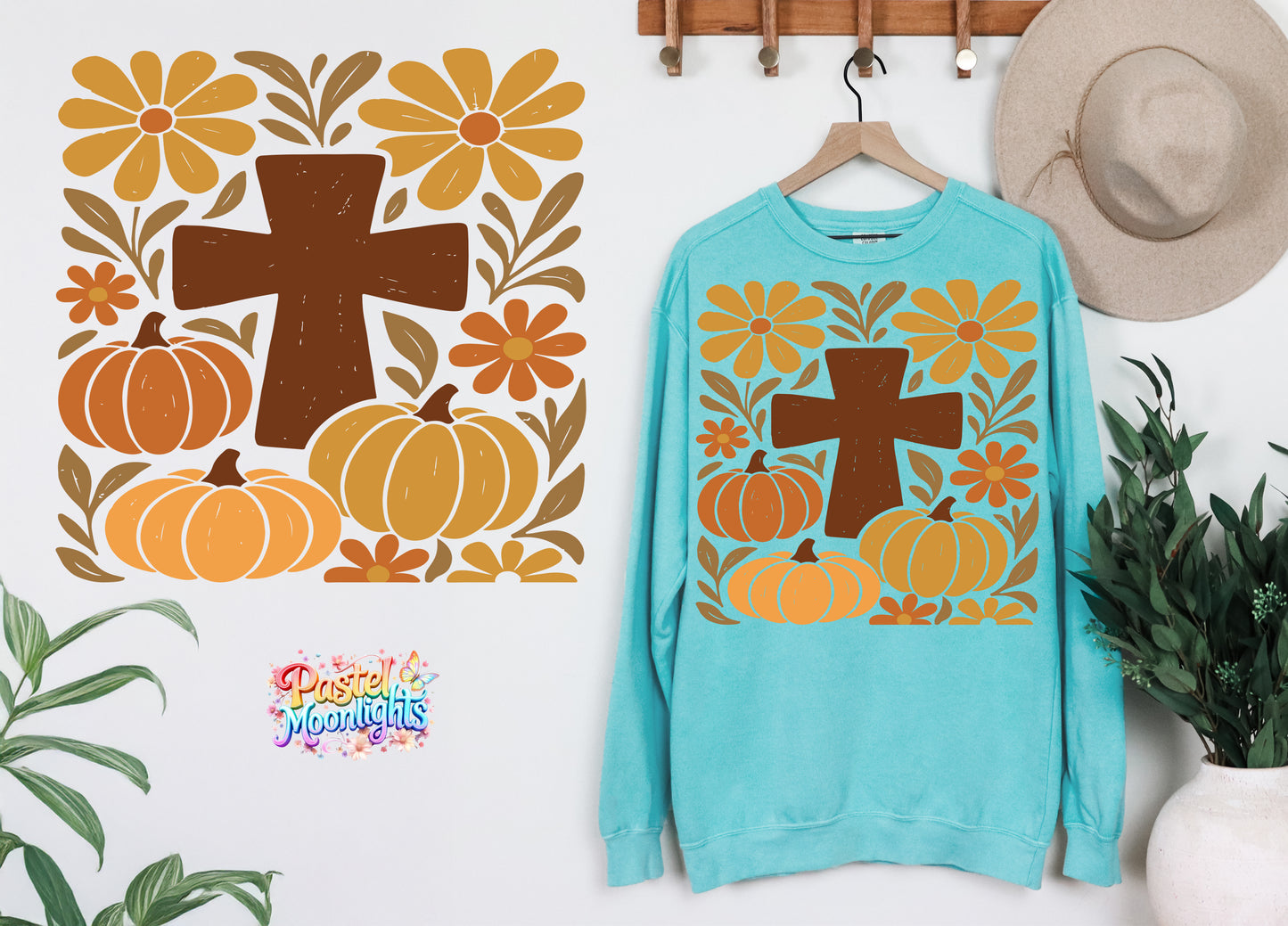Boho Christian Fall Design 7 DTF Print Ready to Press