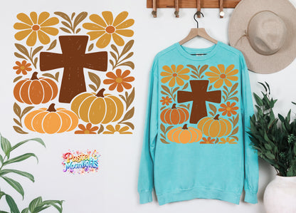 Boho Christian Fall Design 7 DTF Print Ready to Press