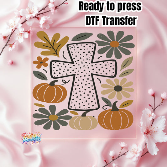 Boho Christian Fall Design 8 DTF Print Ready to Press
