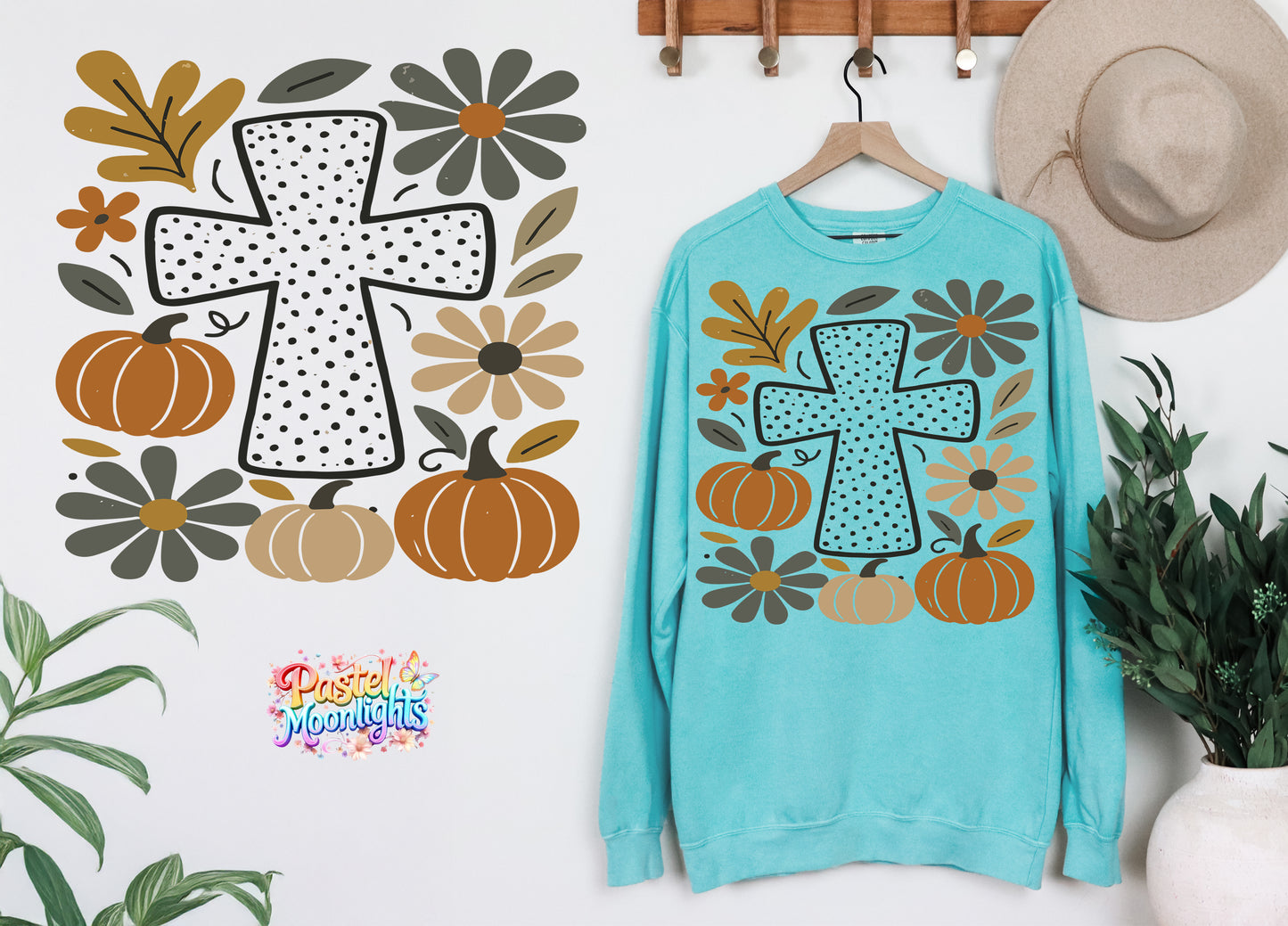 Boho Christian Fall Design 8 DTF Print Ready to Press