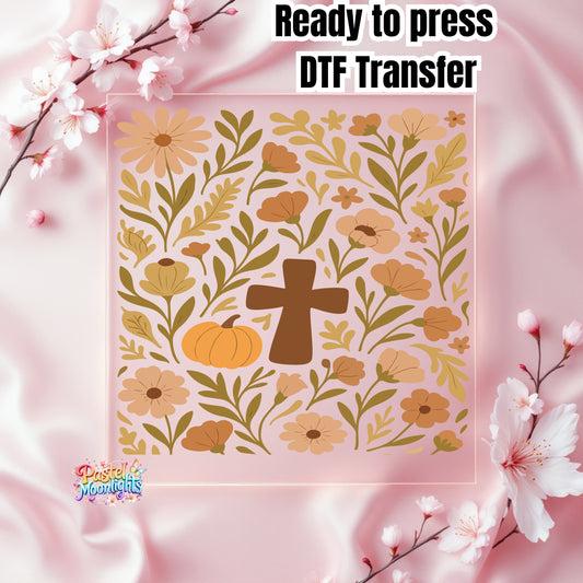 Boho Christian Fall Design 9 DTF Print Ready to Press